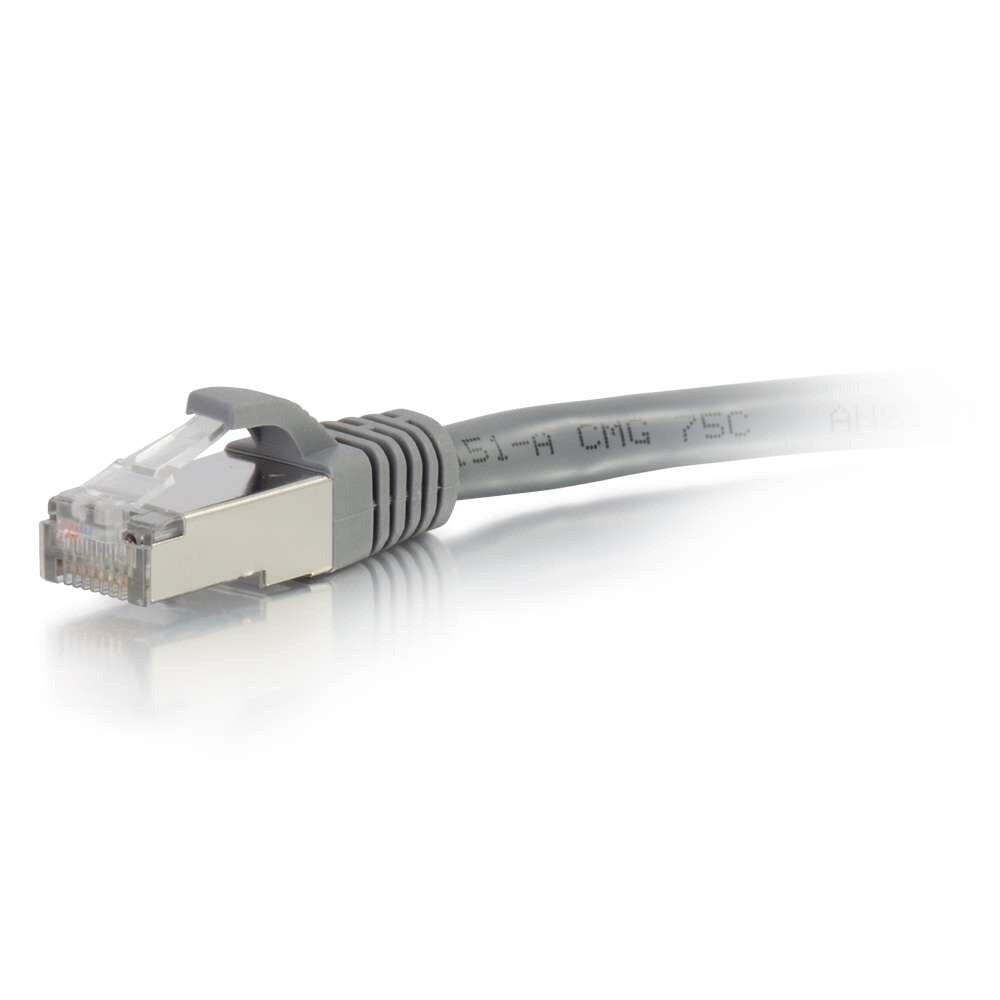 C2G 3ft (0.9m) Cat5e Snagless Shielded STP Ethernet Network Patch Cable - Gray