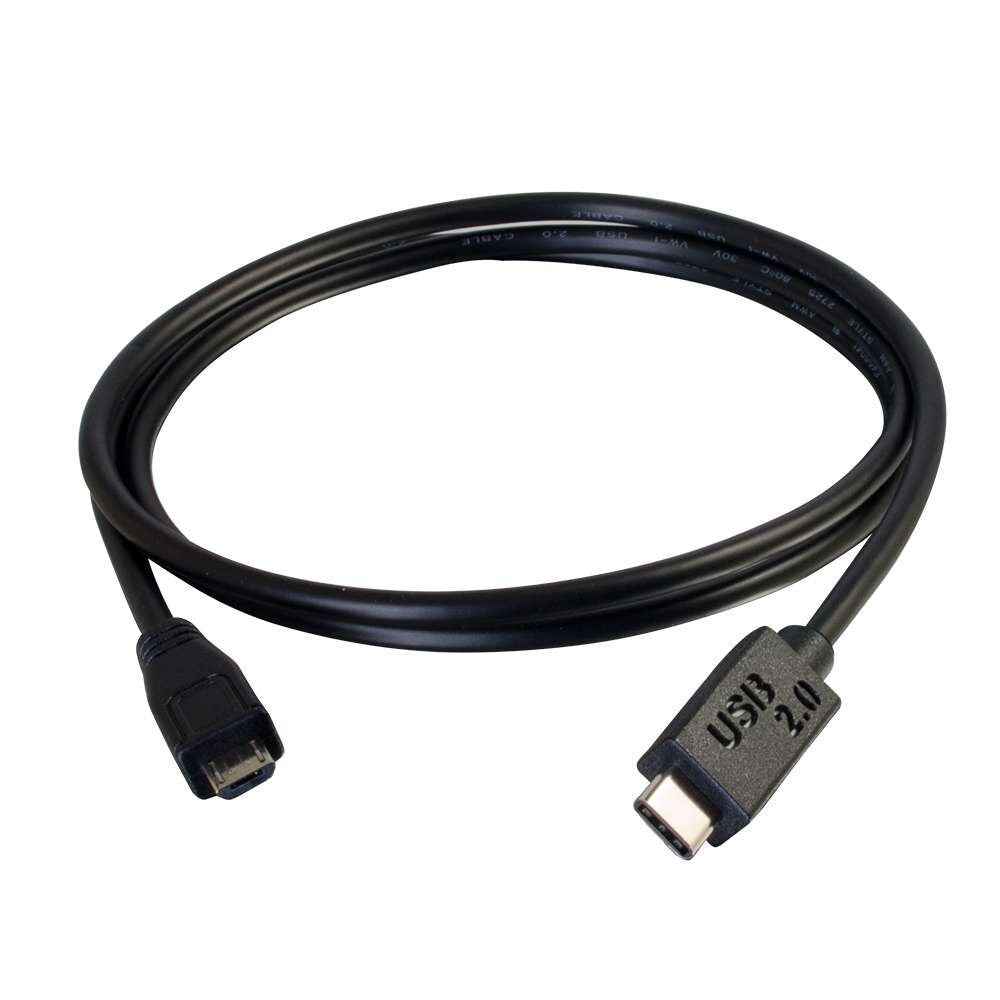 C2G 12ft (3.7m) USB 2.0 USB-C to USB Micro-B Cable M/M - Black