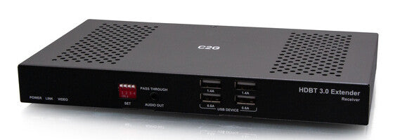 C2G HDMI HDBaseT + USB-B to A + RS232 Over Cat Extender Box TX to Box RX (18Gbps) 4K 60Hz up to 100m (328ft)