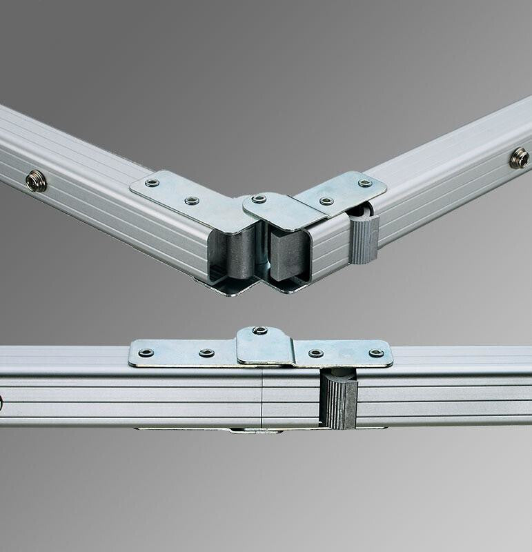 Draper Ultimate Folding Screen - Standard T-Legs, 126" x 4", Anodized Aluminum