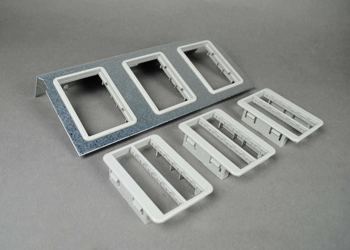 WIREMOLD C10105P-3RT wall plate/switch cover Stainless steel, White