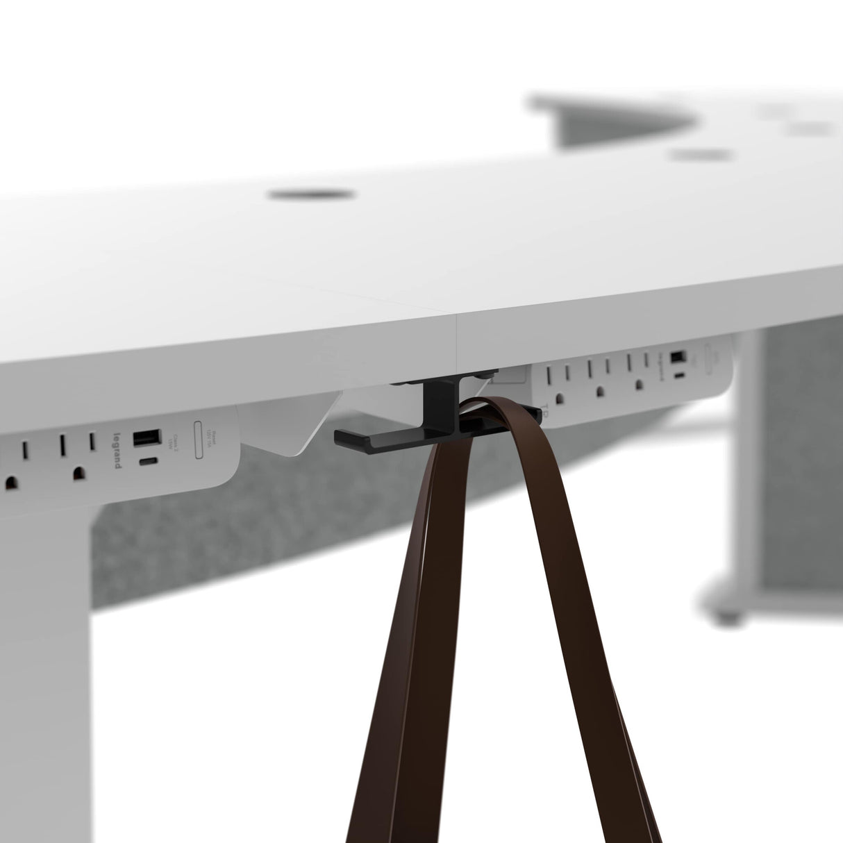 Middle Atlantic ForumTM Arc Table for up to 7 People, 30" Seated Height, Light Finish