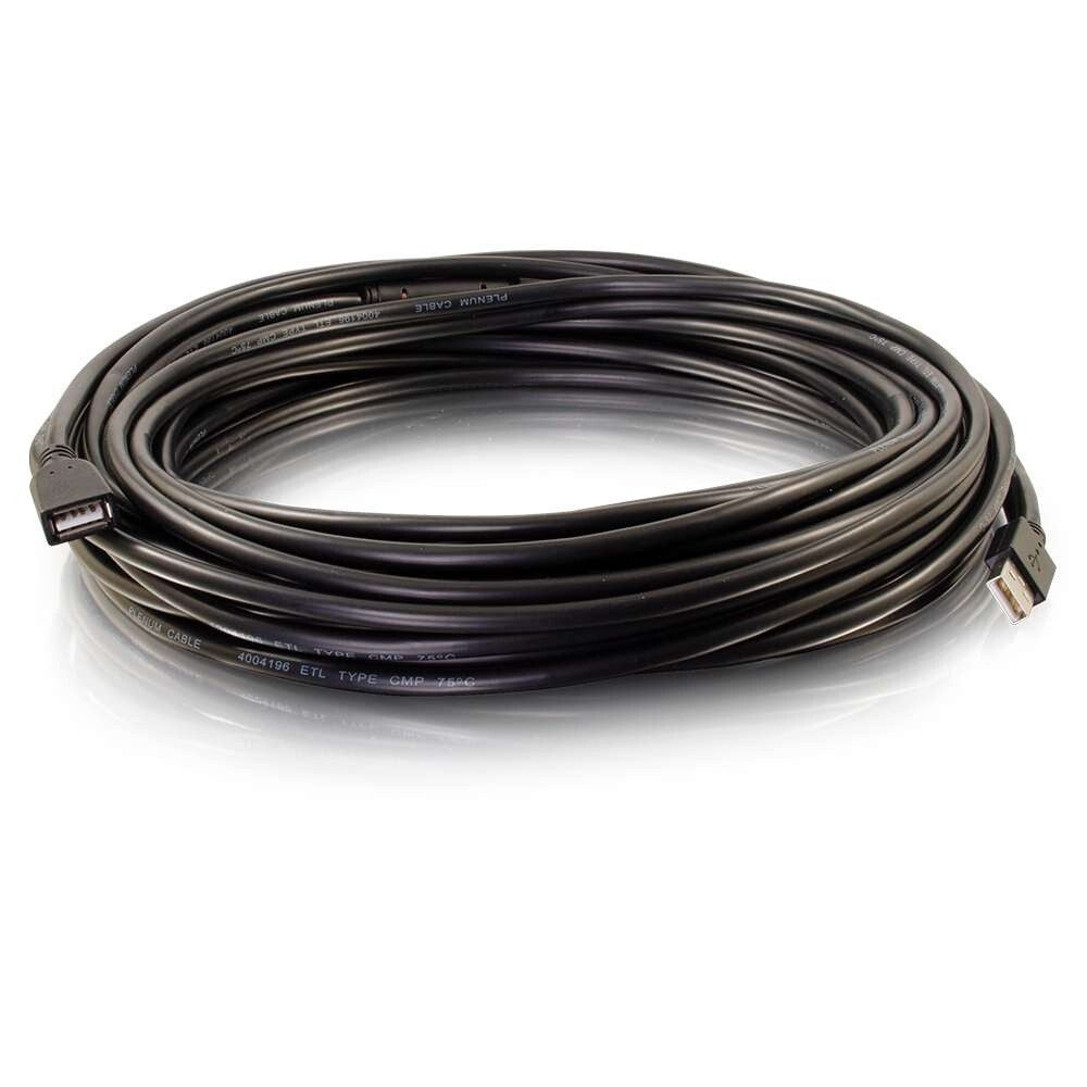 C2G 75ft (22.8m) USB-A Male to Female Active Extension Cable - Plenum, CMP-Rated