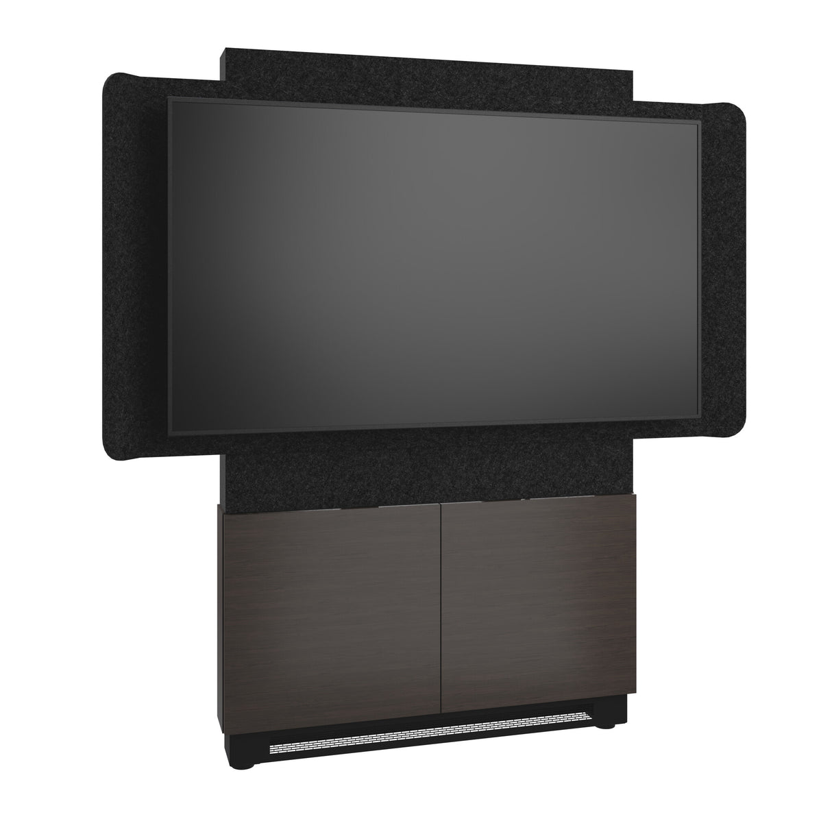 Middle Atlantic ForumTM Floor-to-Wall Mounted 48" (2-Bay) Display Stand for (1) 56" to 65" Display, Dark Finish