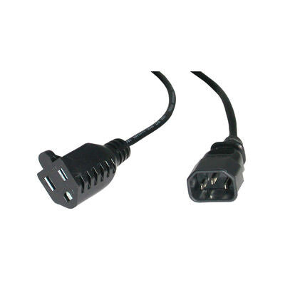 C2G 6ft 18 AWG Monitor Power Adapter Cable (NEMA 5-15R -> IEC320C14) Black 1.8 m C14 coupler