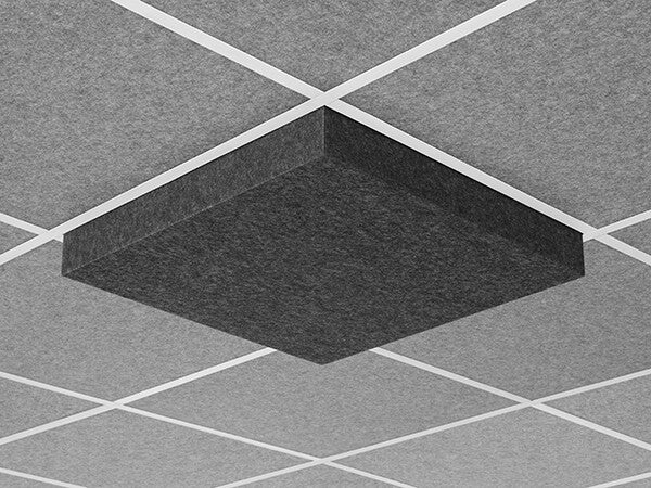 Middle Atlantic Nivo Acoustic Ceiling Tile with 6 inch Drop Profile in Charcoal Gray, 6 inch Drop, 9/16" Layin