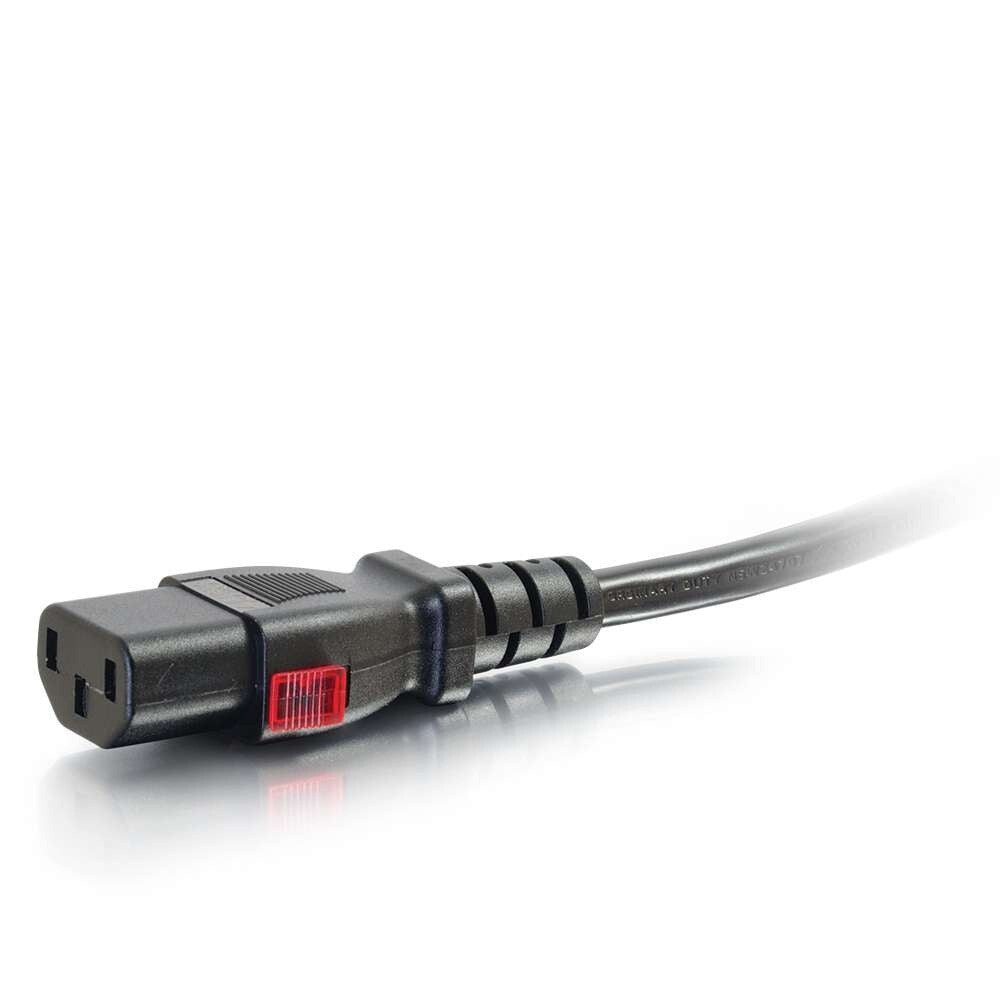 C2G 10ft (3m) Locking C14 to C13 10A 250V Power Cord - Black