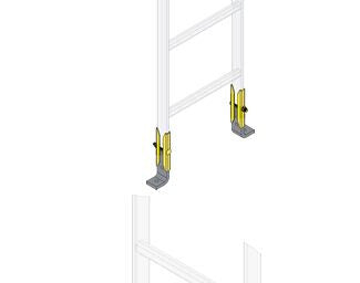Middle Atlantic Products Ladder End Support Hardware 1 pair