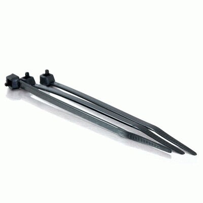 C2G 6in Cable Ties - Black 100pk cable tie
