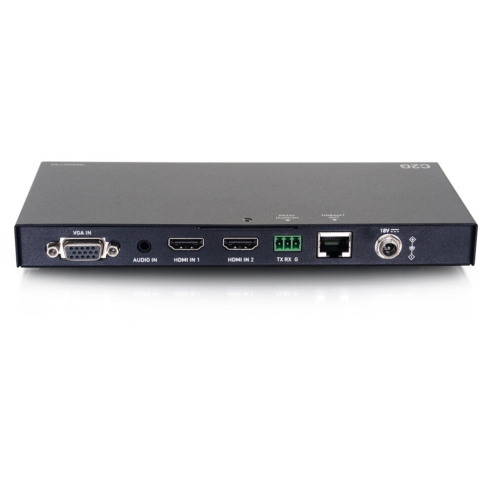 C2G Dual 4K HDMI® HDBaseT + VGA, 3.5mm, and RS232 over Cat Switching Extender Box Transmitter - 4K 60Hz