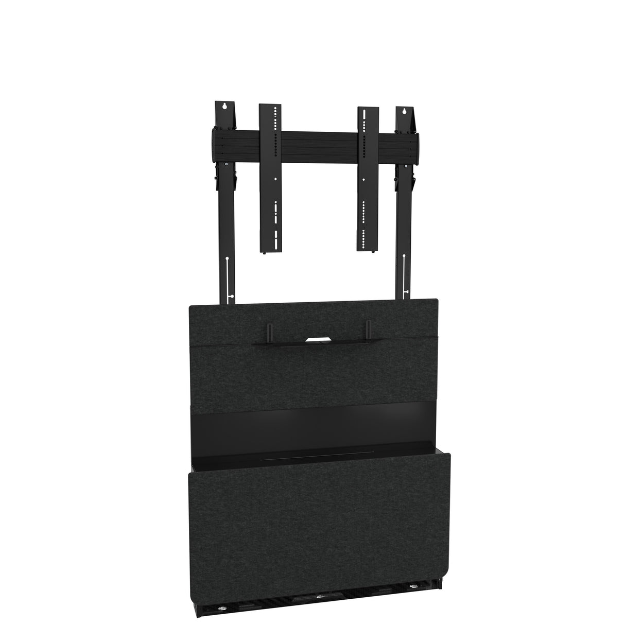 Chief Tempo Floor Support Mount and Frame, Black Powdercoat with Charcoal Gray Felt