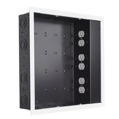 Chief Proximity® In-wall Storage Box with 6 Receptacle Filter & Surge - PAC526FWP6
