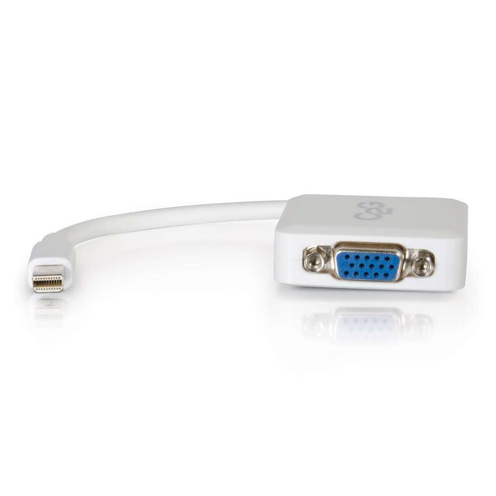 C2G 8in Mini DisplayPortTM Male to VGA Female Active Adapter Converter - White