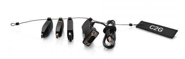 C2G Universal 4K HDMI® Adapter Ring with Color Coded Mini DisplayPort™, DisplayPort, USB-C®, and VGA