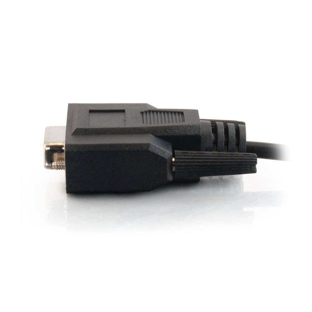 C2G 50ft (15.2m) DB9 M/F Serial RS232 Extension Cable - Black