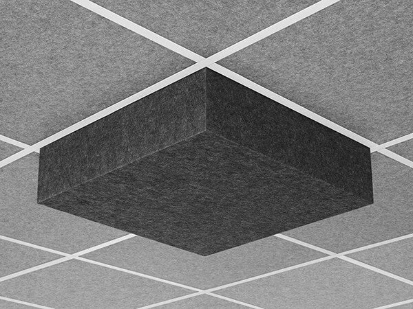 Middle Atlantic Nivo Acoustic Ceiling Tile with 6 inch Drop Profile in Charcoal Gray, 6 inch Drop, 15/16" Layin