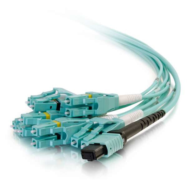 C2G 3m, MPO/6xLC InfiniBand/fibre optic cable Turquoise
