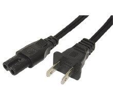 C2G Non-polarized Power Cord, Black 6ft 1.83 m
