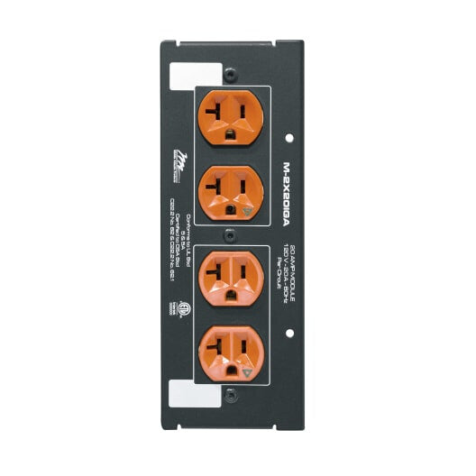 Middle Atlantic Products M-2X20IGA power distribution unit (PDU) 4 AC outlet(s) Black, Orange