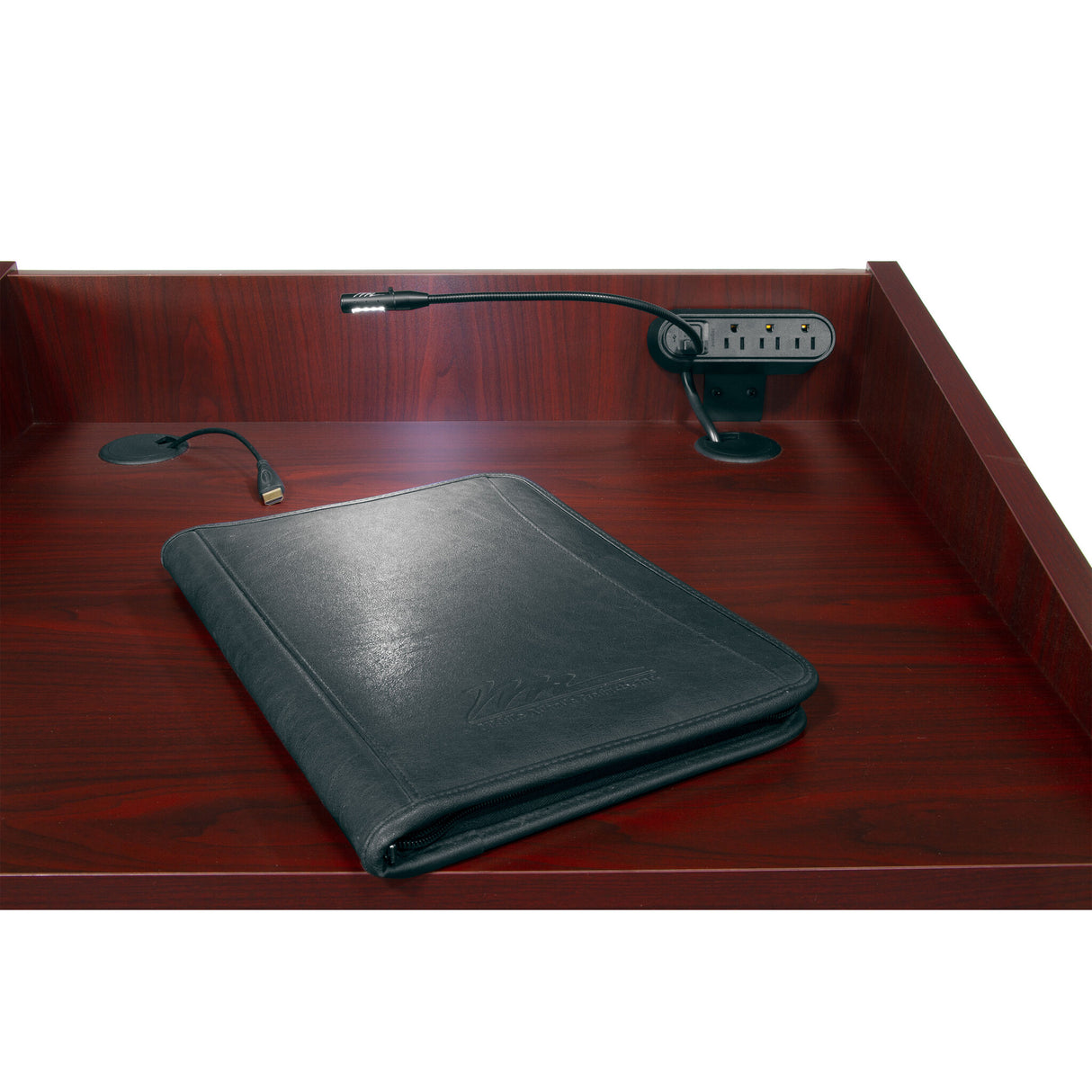 Middle Atlantic L2 Series Flip Up Shelf, 21 Inch Wide , Grained, Dark Cherry Melamine