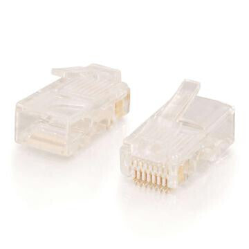 C2G RJ45 Cat5e Modular Plug for Round Stranded Cable Multipack - 50 Pack