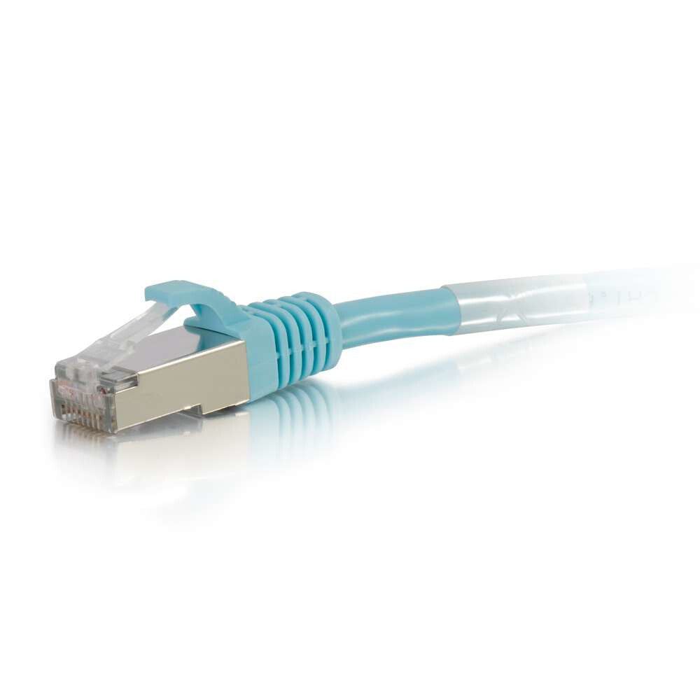 C2G 1ft Cat6a networking cable Blue 0.3 m S/FTP (S-STP)
