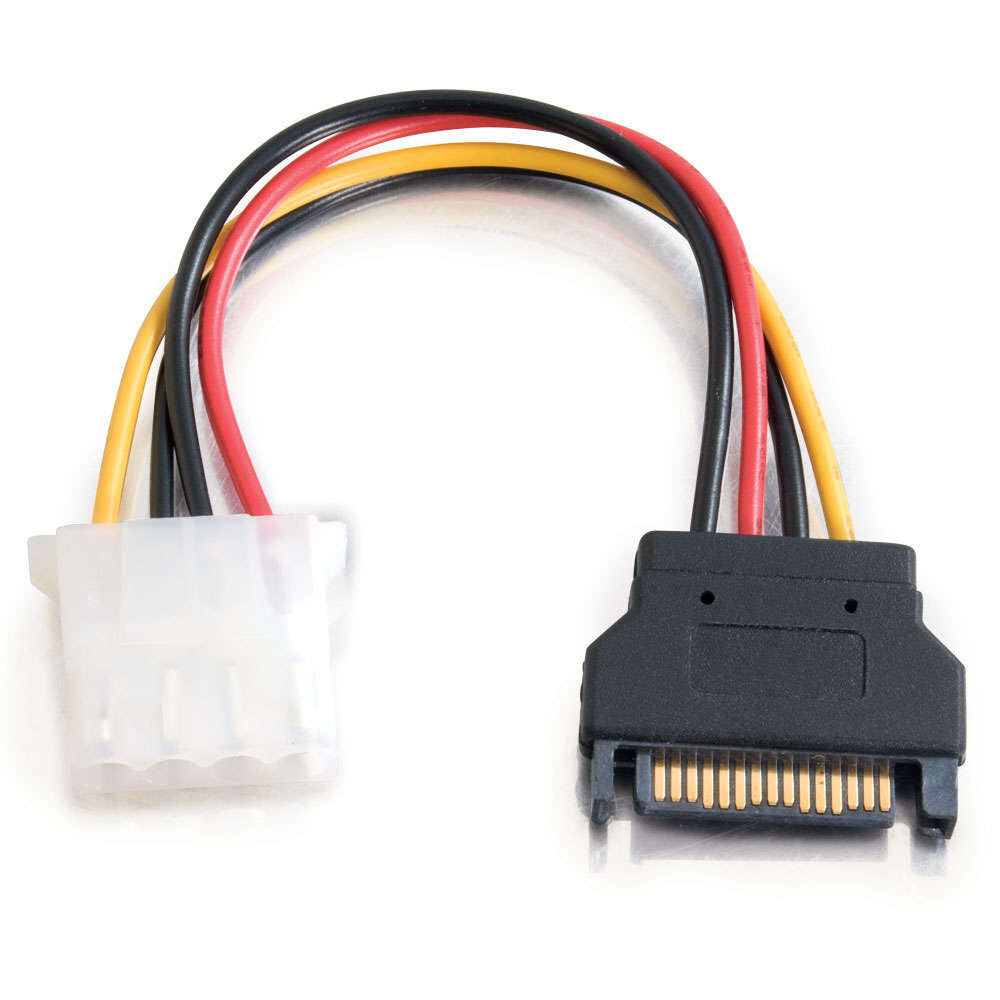 C2G 6in 15-pin Serial ATA Male to LP4 Female Power Cable