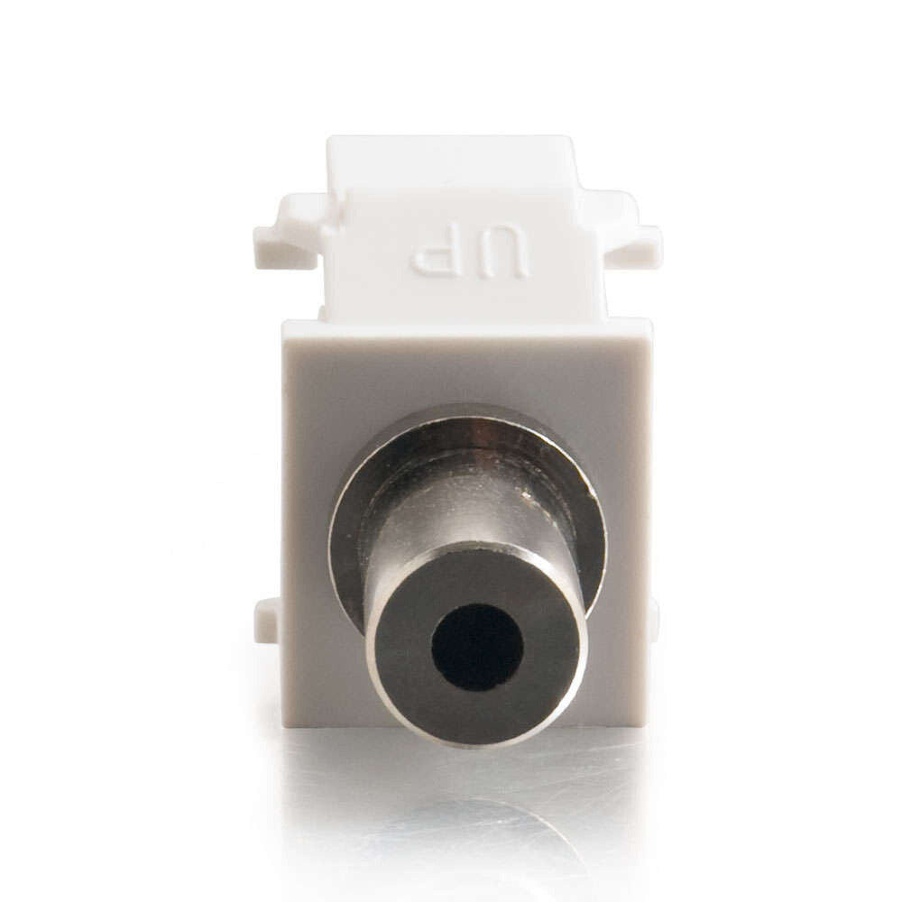 C2G Snap-In 3.5mm Stereo F/F Keystone Insert Module - White