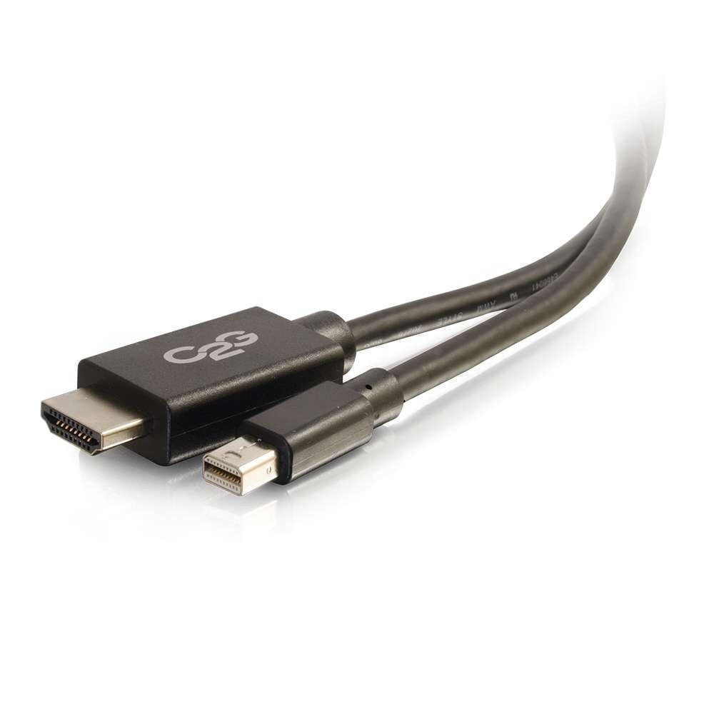 C2G 3ft (0.9m) Mini DisplayPortTM Male to HDMITM Male Adapter Cable - Black