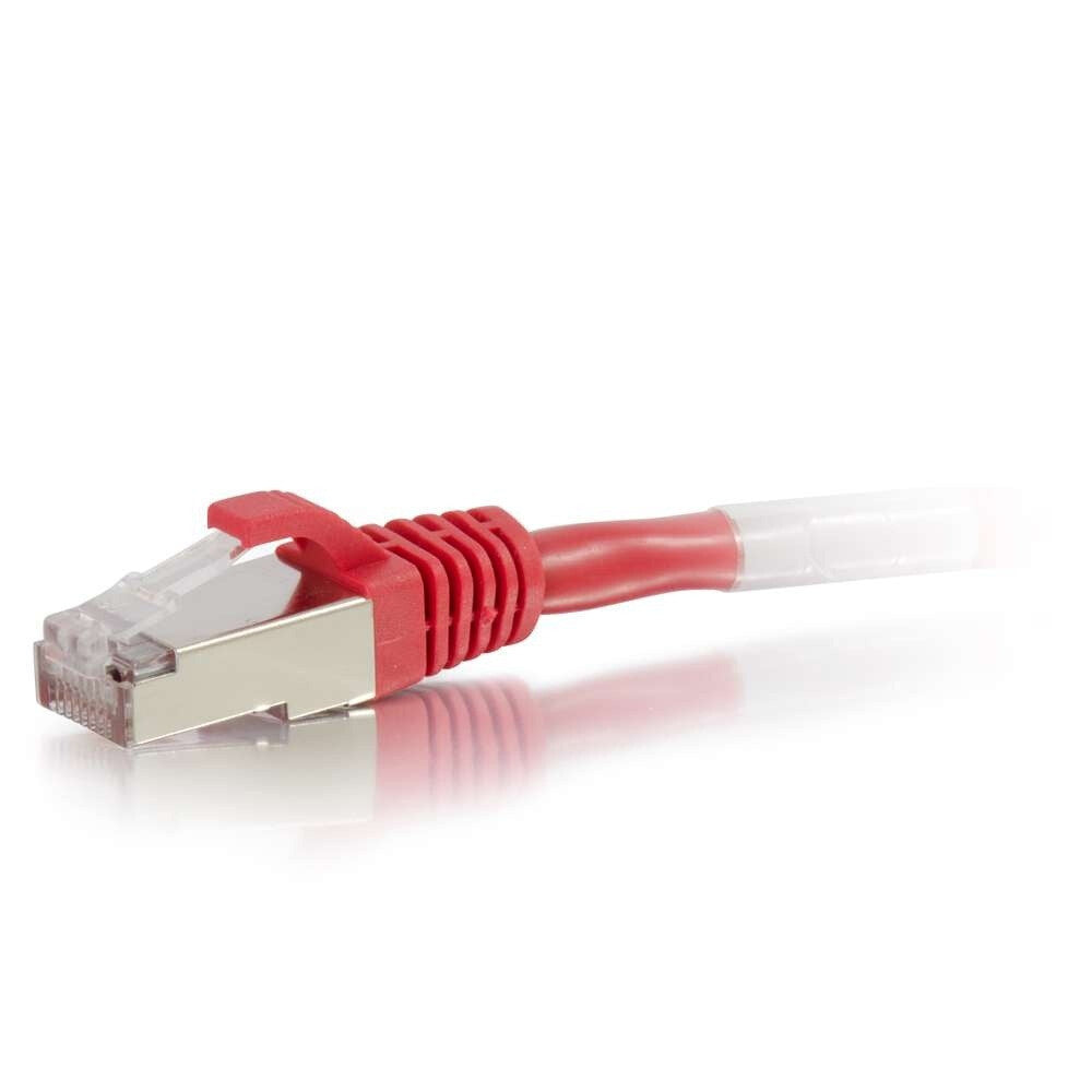 C2G 100ft (30.5m) Cat5e Snagless Shielded STP Ethernet Network Patch Cable - Red