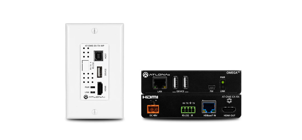 Atlona AT-OME-EX-WP-KIT AV extender AV transmitter & receiver Black, White