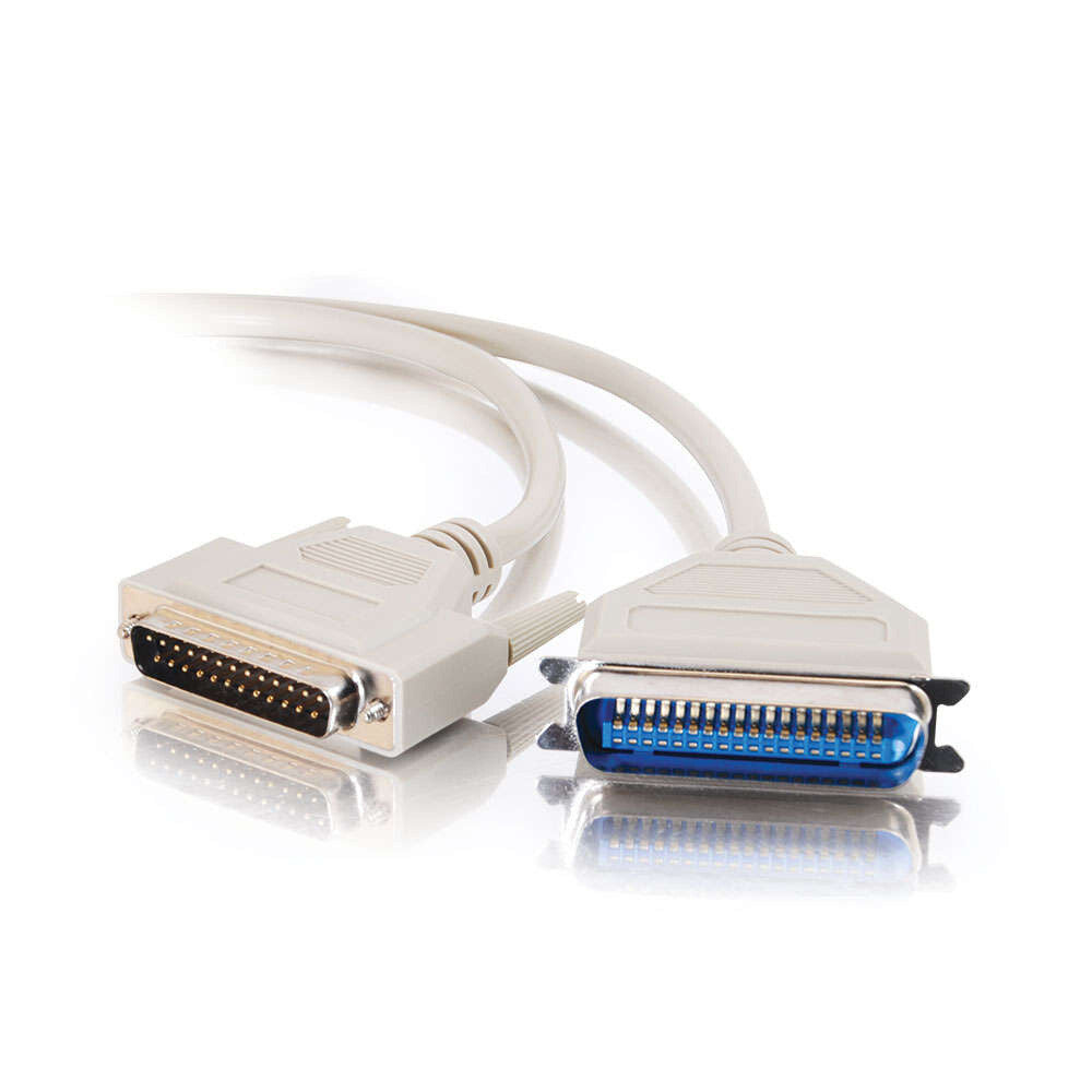 C2G 6ft (1.8m) DB25 Male to Centronics 36 Male Parallel Printer Cable