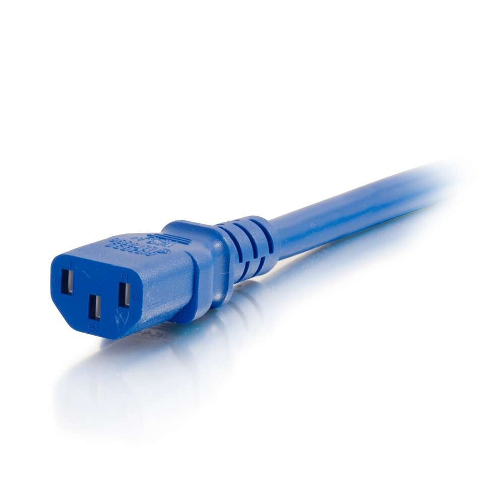 C2G 1 ft 14AWG Power Cord (IEC320C14 to IEC320C13) - Blue