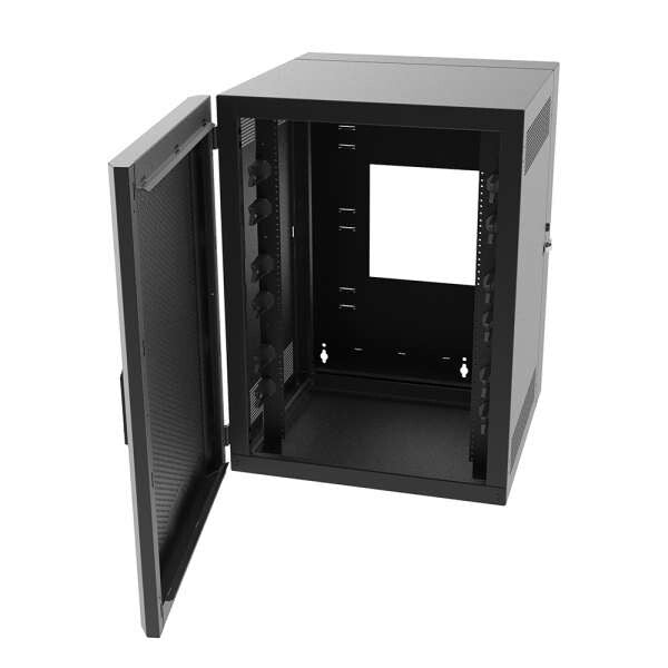 C2G SWM12RUPD-26-26 rack cabinet 12U Wall mounted rack Black