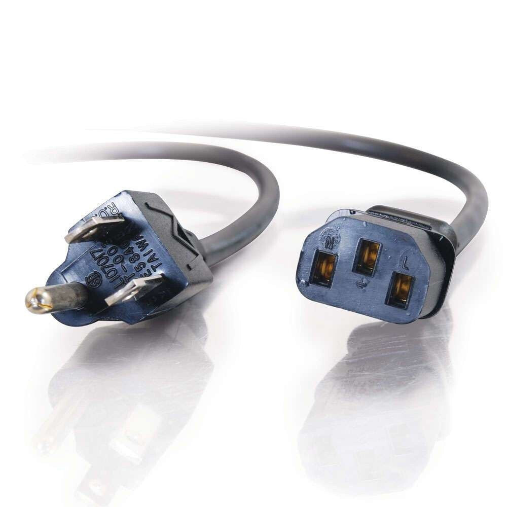 C2G 1ft (0.3m) 18 AWG Universal Power Cord (NEMA 5-15P to IEC320C13)
