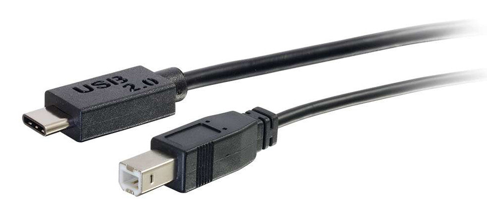 C2G 6ft, USB 2.0 Type C, USB B USB cable 1.83 m USB C Black