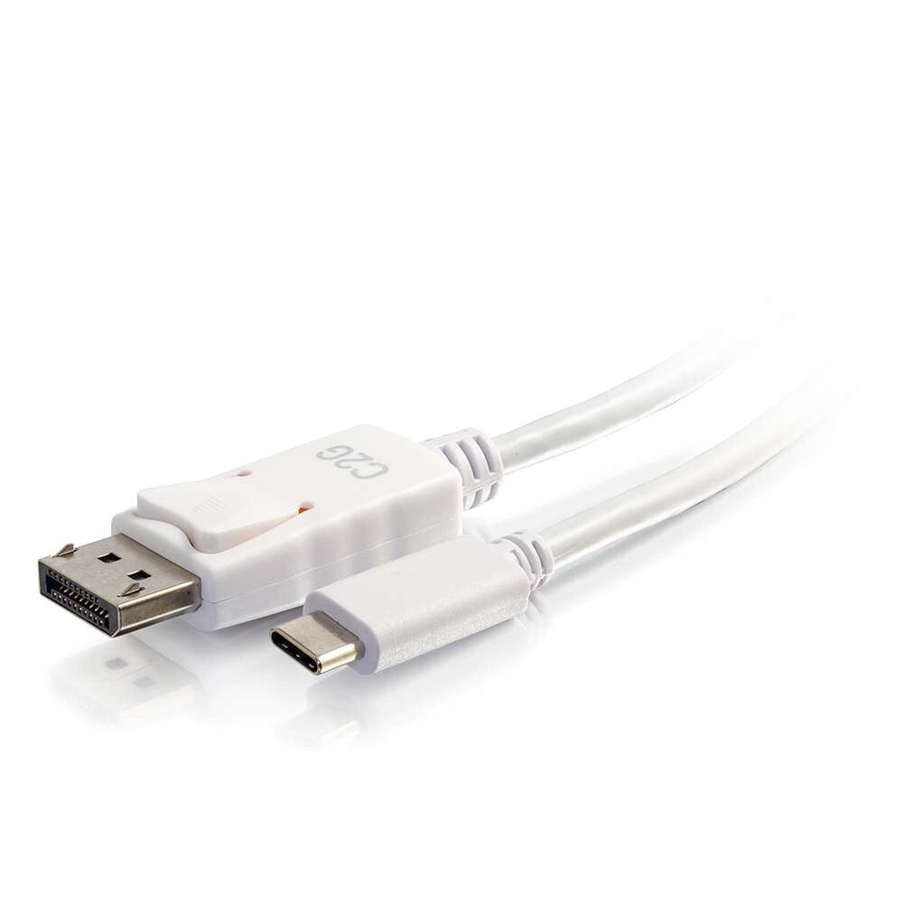 C2G 3ft (0.9m) USB-C® to DisplayPortTM Adapter Cable - 4K 30Hz - White
