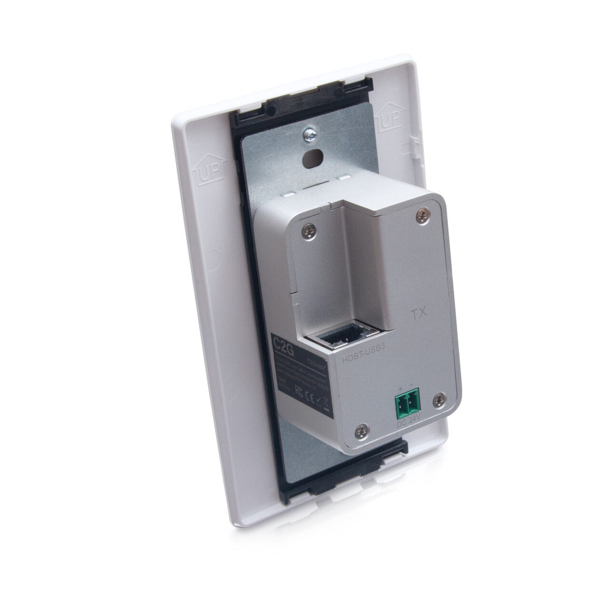 C2G Superbooster® 1-Port USB over Cat6a Wall Plate to Box Extender Kit - USB 3.2 Gen1 (5Gbps)