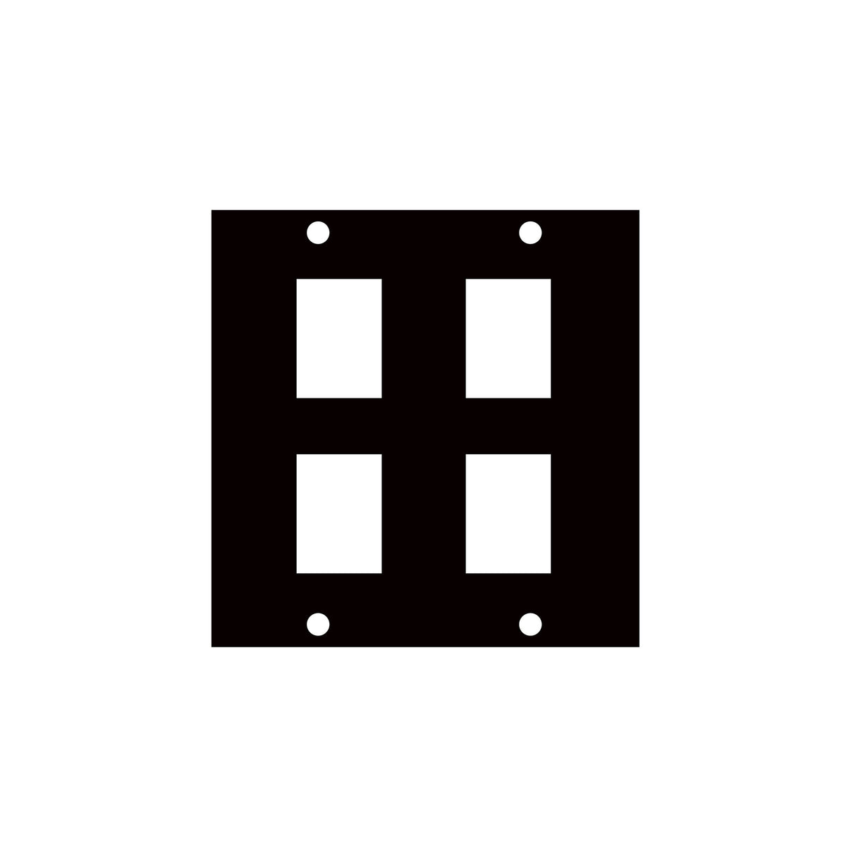 Middle Atlantic UCP Module with Four Keystone Punchouts