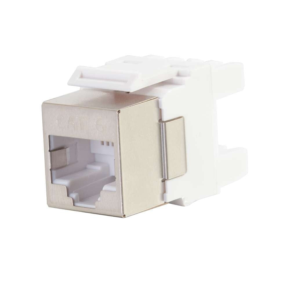 C2G 180° Cat6 RJ45 UTP Shielded Keystone Jack - Silver