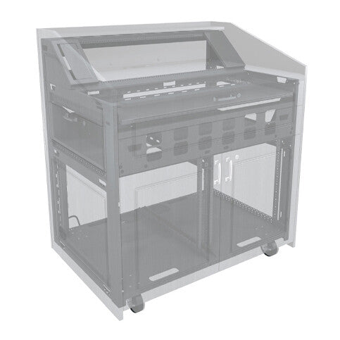 Middle Atlantic L5 Series 33 Inch Wide Flat Millwork Drawings and Satin Nickel Hardware Kit