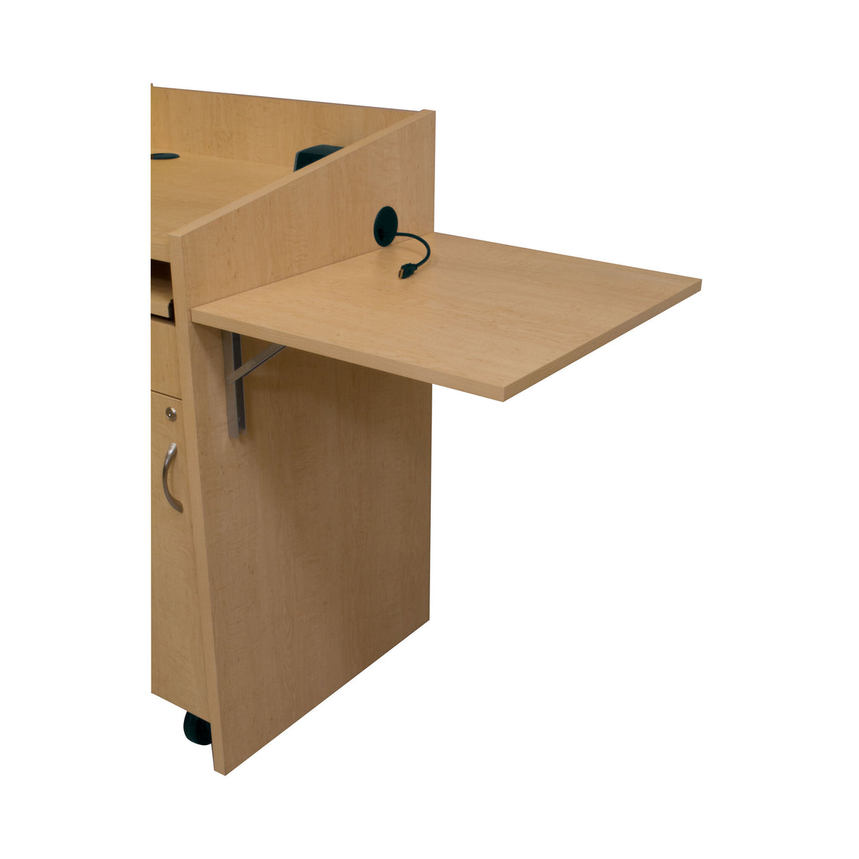 Middle Atlantic L2 Series Flip Shelf, 21 Inch Wide , Grained, Ebony Ash Melamine