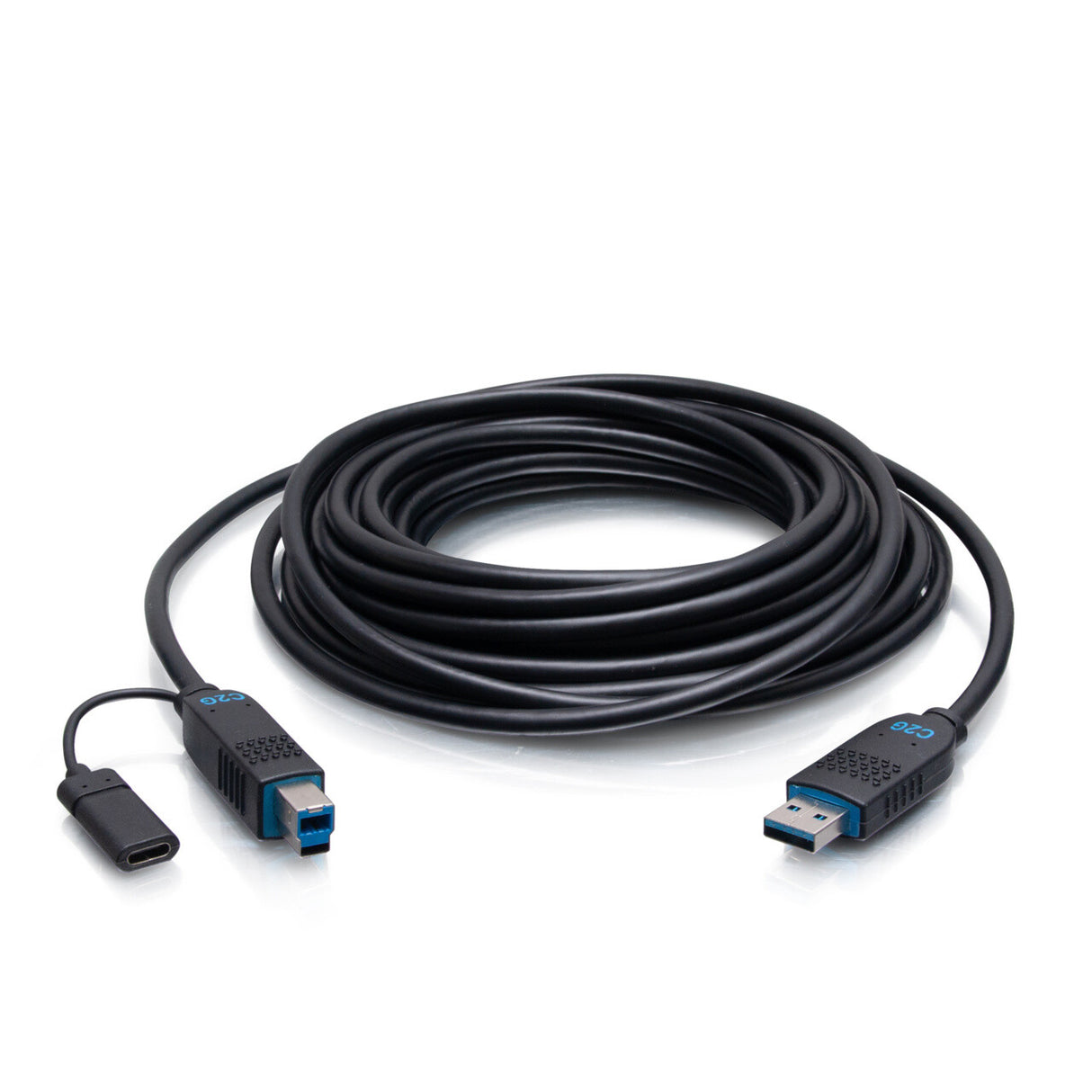 C2G 35ft (10.7m) Performance Series USB-A Male to USB-B Male Active Optical Cable (AOC) - 3.2 Gen 2 (10Gbps) Plenum Rated