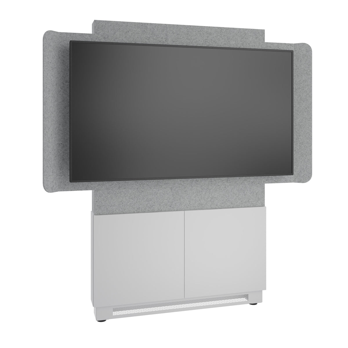 Middle Atlantic ForumTM Free-Standing 66" (3 Bay) Display Stand for (2) 50" to 55" Displays, Dark Colorway