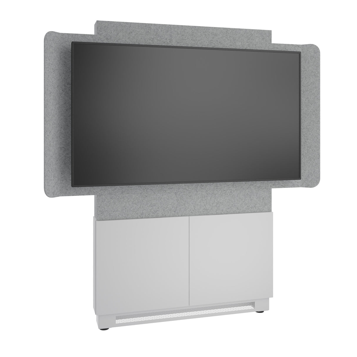 Middle Atlantic ForumTM Free-Standing 66" (3 Bay) Display Stand for (1) 81" 21:9 Ultra-Wide Display, Light Finish