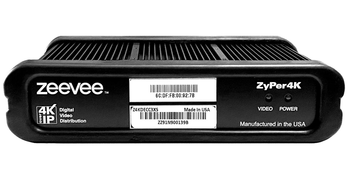 ZeeVee Z4KDECC3XS video decoder 4096 x 2160 pixels