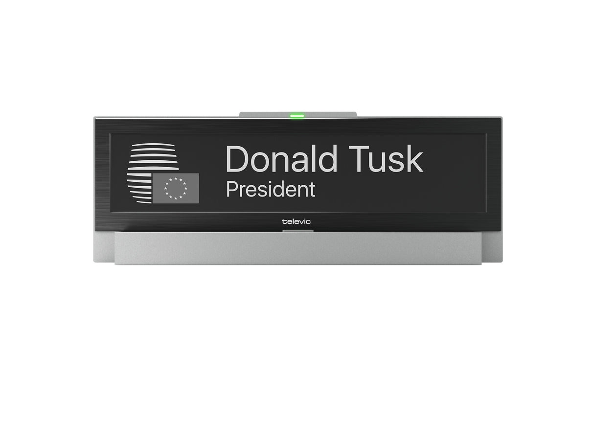 Televic Plixus NP nameplate Aluminium, Glass, Plastic, Steel Rectangle