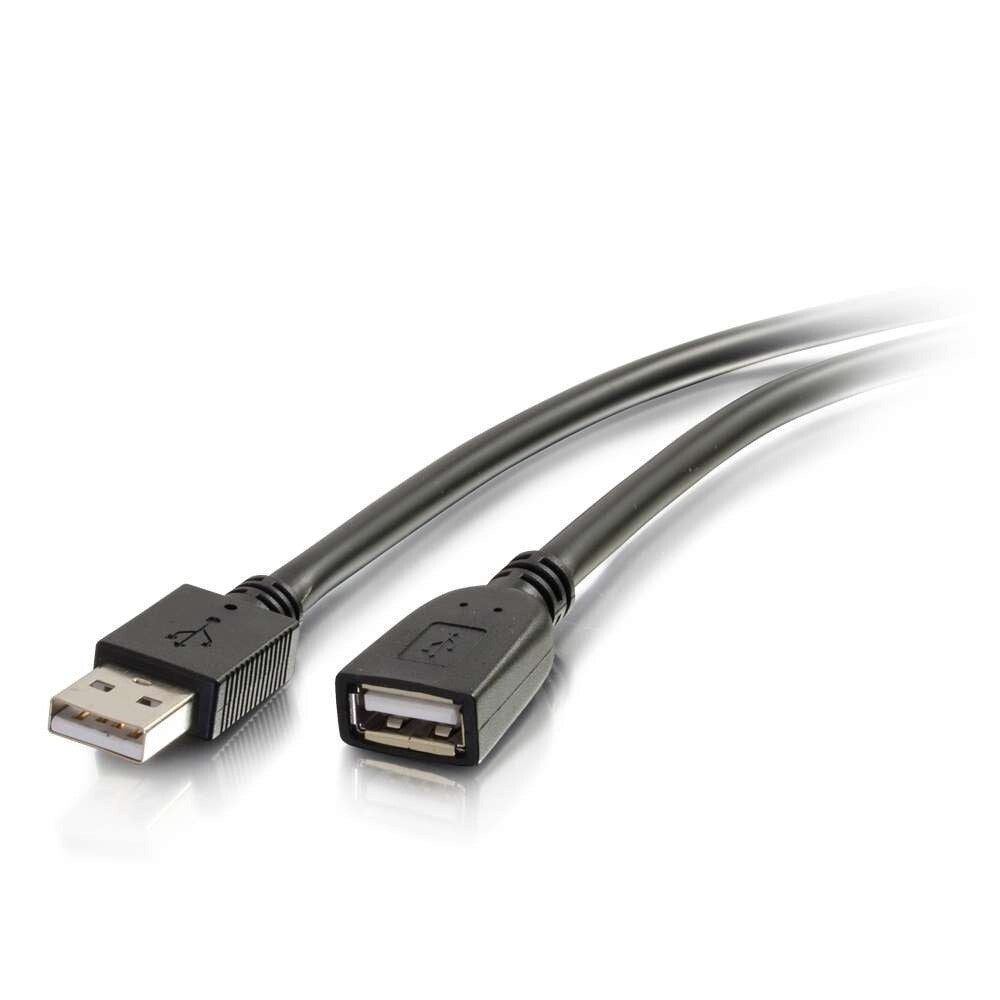C2G 16ft (4.9m) USB A Male to Female Active Extension Cable - Plenum, CMP-Rated