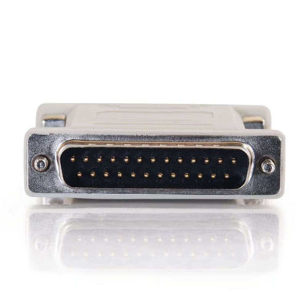 C2G DB25 Male to DB25 Female Serial RS232 Null Modem Adapter