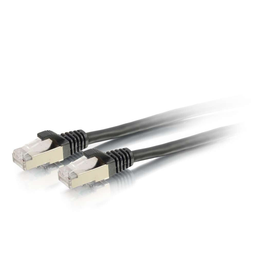 C2G 6ft (1.8m) Cat6 Snagless Shielded STP Ethernet Network Patch Cable - Black